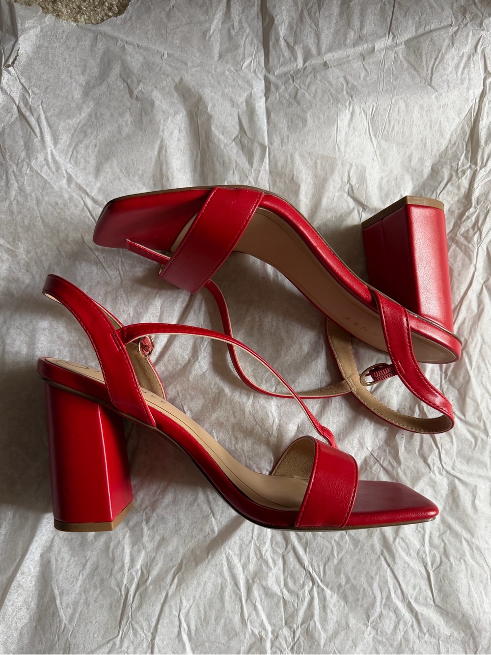 Red Block Heels - Picture 2 of 6